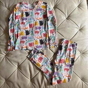 Gymboree Multicolor Cat Print Kids Pajama Set